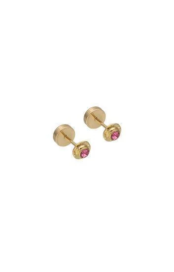 Abridor Oro 18 Kt. c/Tic Laminado Strass Chico