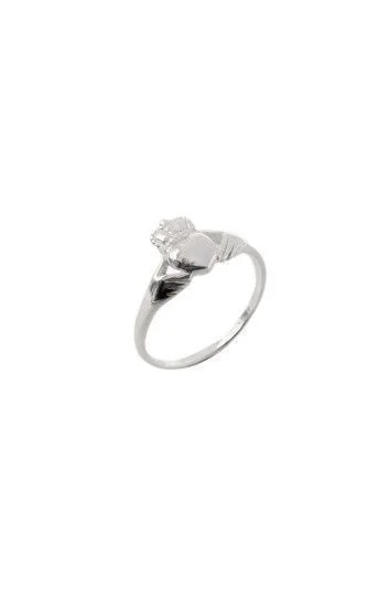 Anillo de Manos y Corazon con Corona