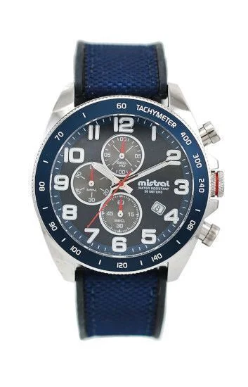 Reloj Mistral Cronografo Acero-Caucho-Cuero CHI-2233S-02