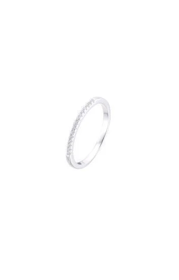 Anillo Medio Sin Fin Plateado
