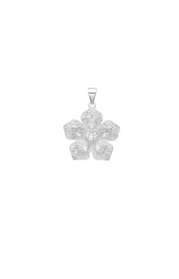 Dije Colgante de Flor con Cubic y Circones