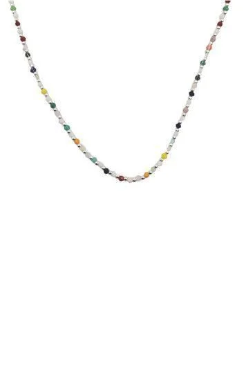 Choker de Cristales Multicolor 2.6m y Bolita 2mm