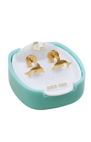 Abridor Oro 18 Kt. Delfin Grande