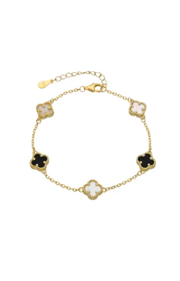 Pulseras con Flores VD 7mm Dorada