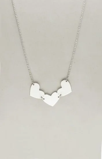Collar 3 Corazones Eslabonados