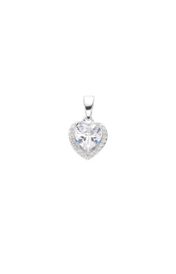 Dije de Cubic Corazon 10mm Engarzado con Circones