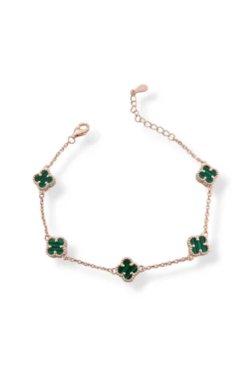 Pulsera de Cadena Forzet con Flores VD 7mm
