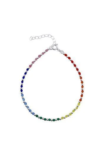 Pulsera de Cristales Multicolor de 2mm con Bolitas de 2mm