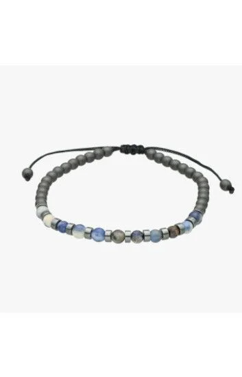 Pulsera Piedras Naturales Ematite Opaca 4mm, Donas Ematite y Sodalira