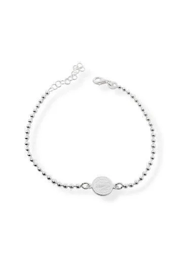 Pulsera de Cadena de Bolitas 2.5mm con Dije de San Benito 10mm