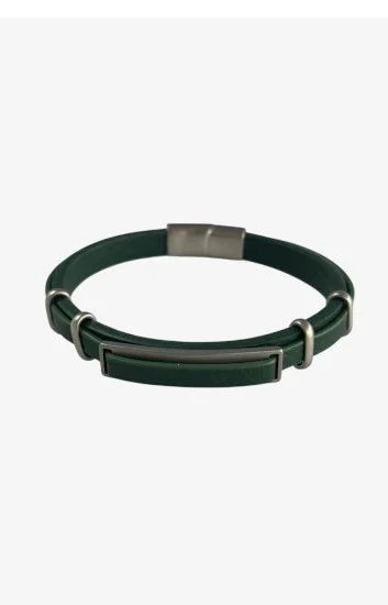 Pulsera Cuero y Acero PUA-2408