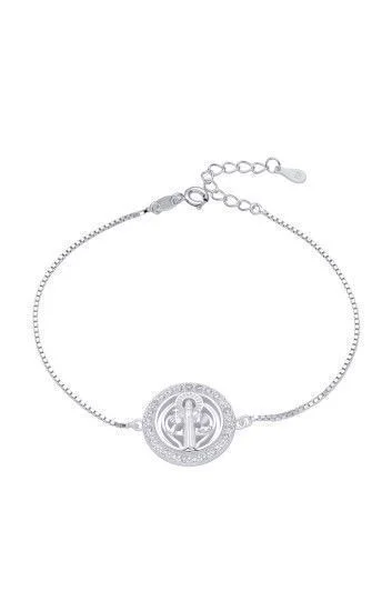 Pulsera de Cadena Veneciana con Dije de Medalla de San Benito