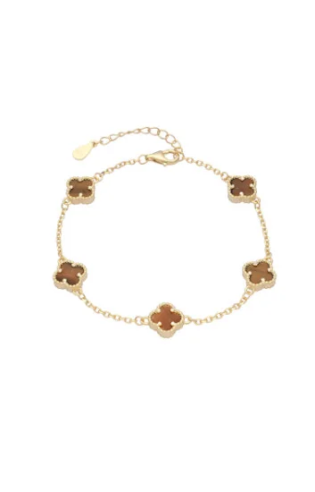 Pulsera de Cadena Forzet con Flores VD 7mm