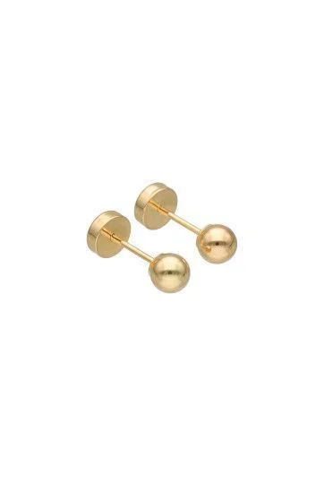 Abridor Oro 18 Kt. c/Tic Laminado Bolita N5 4,5mm