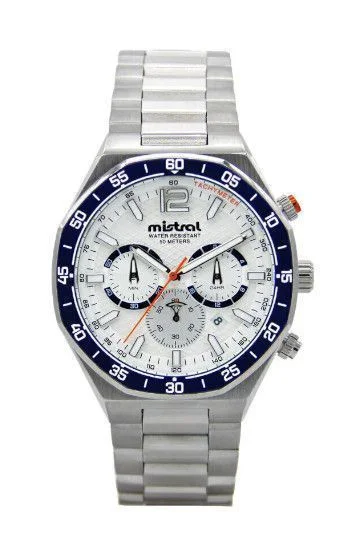 Reloj Mistral Cronografo Acero-Caucho-Cuero CHI-2237-07