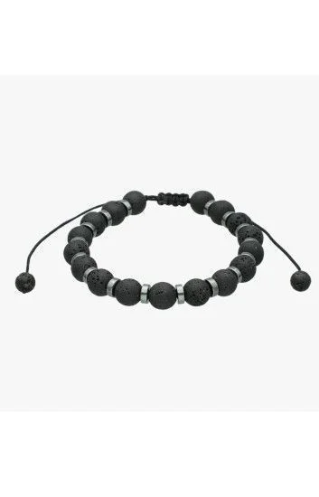 Pulsera Piedras Naturales Volcanicas de 8mm y Donas Ematite Billoso de