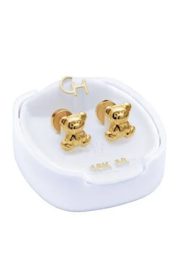 Abridor Oro 18 Kt. c/Tic Laminado Oso con Cuerpo