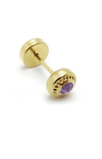 Abridor Oro 18 Kt. Piedra Engarzada Violeta