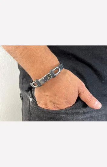 Pulsera Cuero y Acero PUA-2113