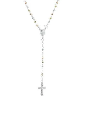 Rosario con la Medalla de la Milagrosa y Bolitas Combinadas de 3mm