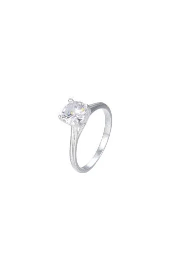 Anillo Solitario con Cubic Engarzado
