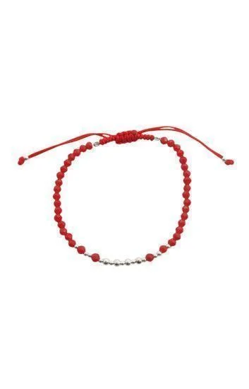 Pulsera Ajustable de Cristales 3.7mm y Bolitas de 2mm y 3mm