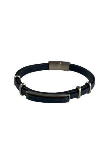 Pulsera Cuero y Acero PUA-2420