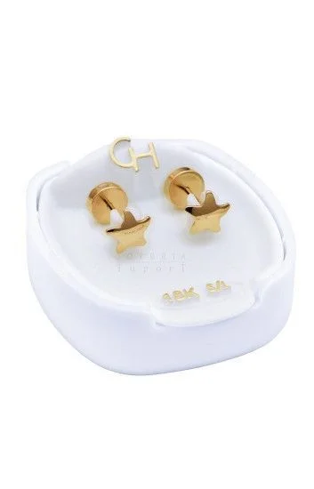 Abridor Oro 18 Kt. c/Tic Laminado Estrella