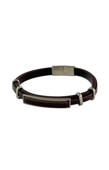 Pulsera Cuero y Acero PUA-2353