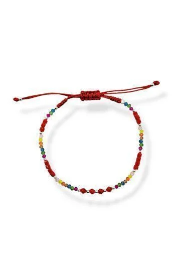 Pulsera Ajustable de Cristales 3.5mm, 2.5mm y Cristal Cuadrado 2.7mm c