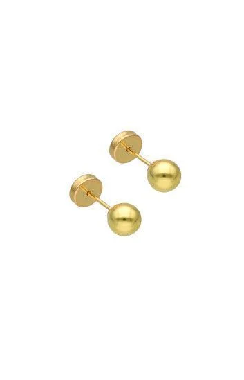 Abridor Oro 18 Kt. c/Tic Laminado Bolita N6 5mm