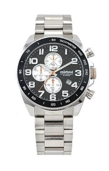 Reloj Mistral Cronografo Acero-Caucho-Cuero CHI-2233-01