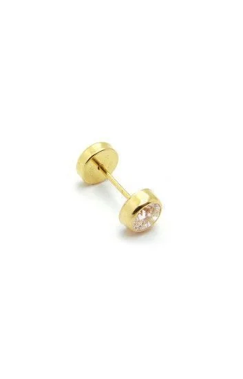 Abridor Oro 18 Kt. Tubo con Cubic