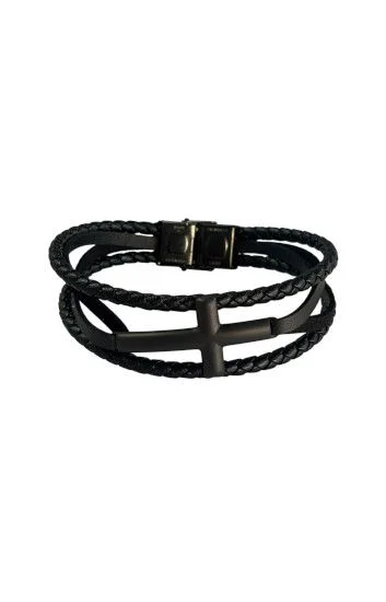 Pulsera Cuero y Acero PUA-2424