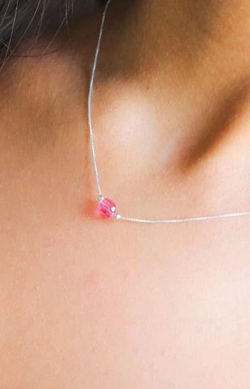 Collar con Cadena Veneziana y Dije Ball 6mm Rose