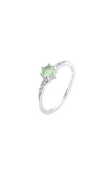 Anillo de Circones con Piedra Verde