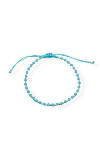 Pulsera Ajustable de Cristales 3mm y Bolitas de 2mm