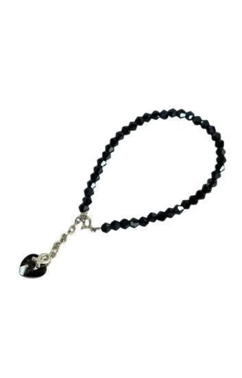 Pulsera de Cristal Checo con Dije Corazon