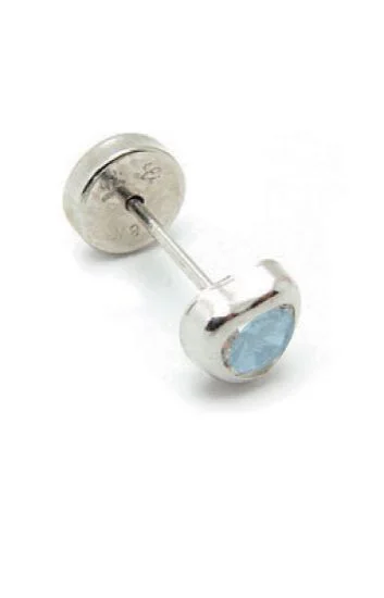 Abridor Oro Blanco Corazon con Cubic