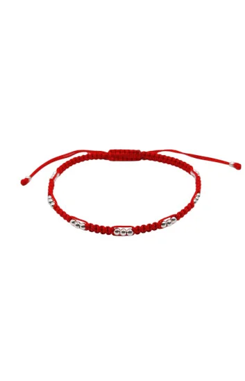 Pulsera Ajustable de Cordon Tejido Bolitas de 2.5mm