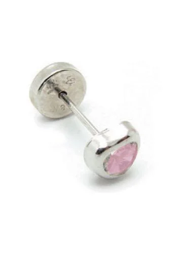 Abridor Oro Blanco Corazon con Cubic