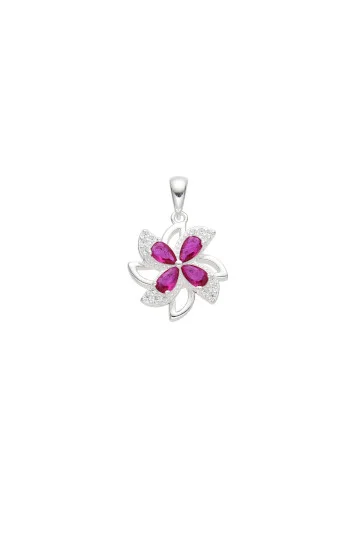Dije de Flor con Cubic y Circones