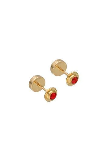 Abridor Enchapados 20 Kt. Strass Chico Rojo