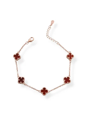 Pulsera de Cadena Forzet con Flores VD 7mm