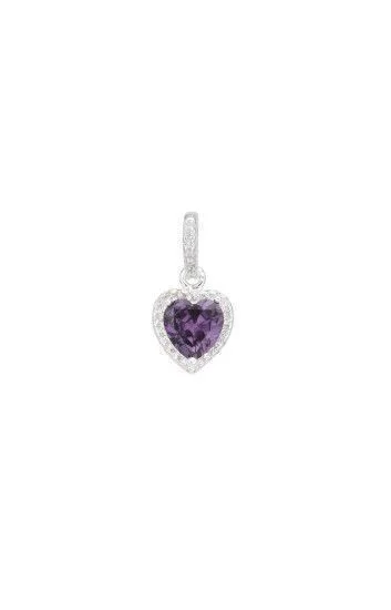 Dije de Cubic en Forma de Corazon 9mm con Circones