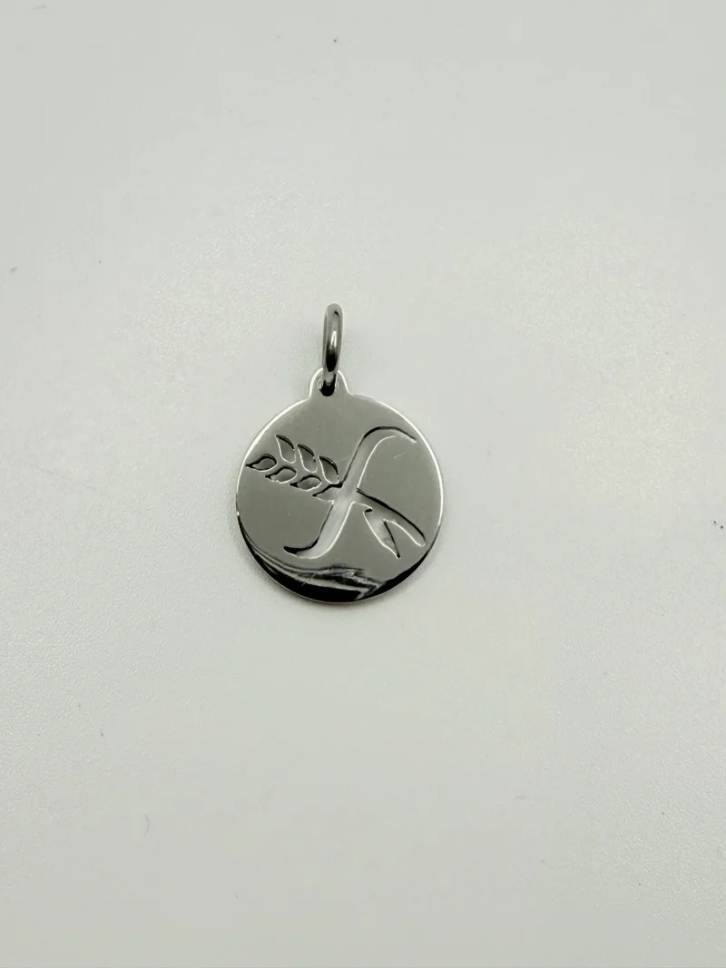 Dije de acero quirúrgico Medalla con rama