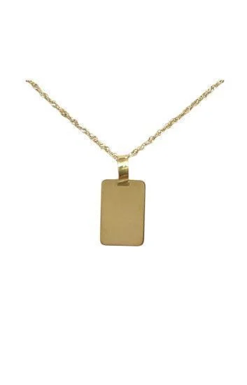 Medalla Rectangular Lisa 10x15mm