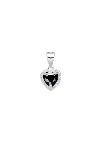 Dije de Cubic Corazon 8mm Engarzado con Circones