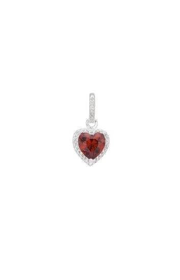 Dije de Cubic en Forma de Corazon 9mm con Circones