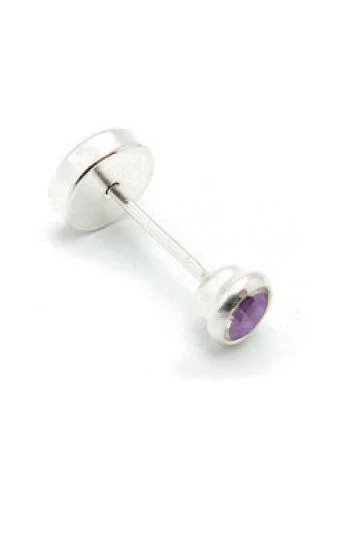 Abridor Plata 925 Piedra Engarzada Violeta